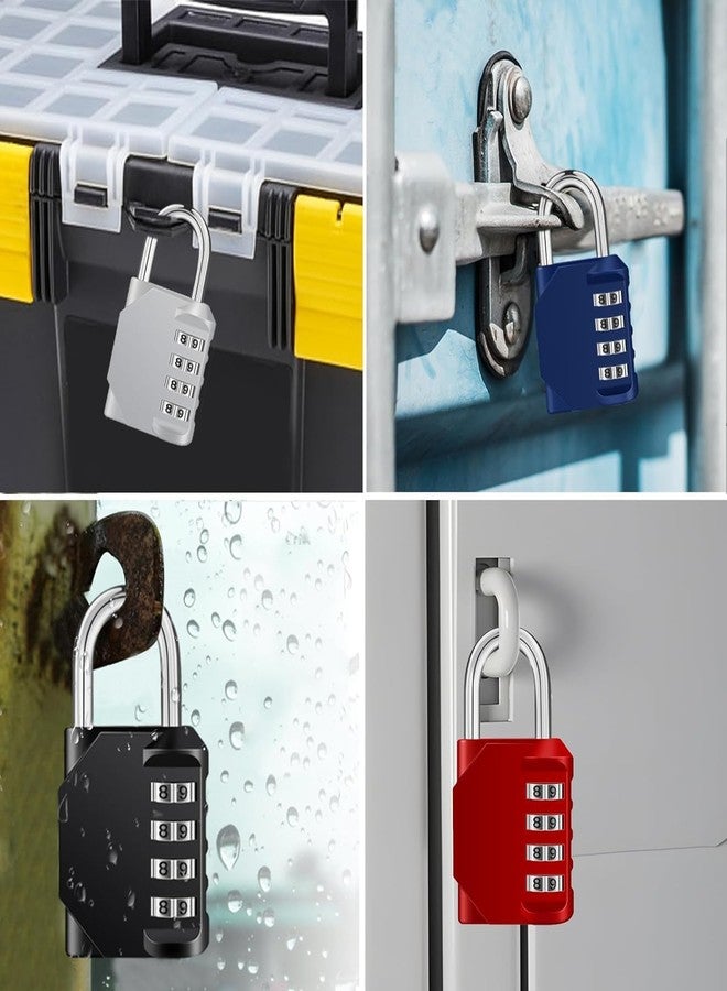 JUSTAKEIT Digit Number Locks for Luggage Bag Travelling Password Locks Combination | Padlock Lock for Home/Shop/Office/Store/Farmhouse Luggage Lock | Luggage Bag (Red-4DLock) - Image 4